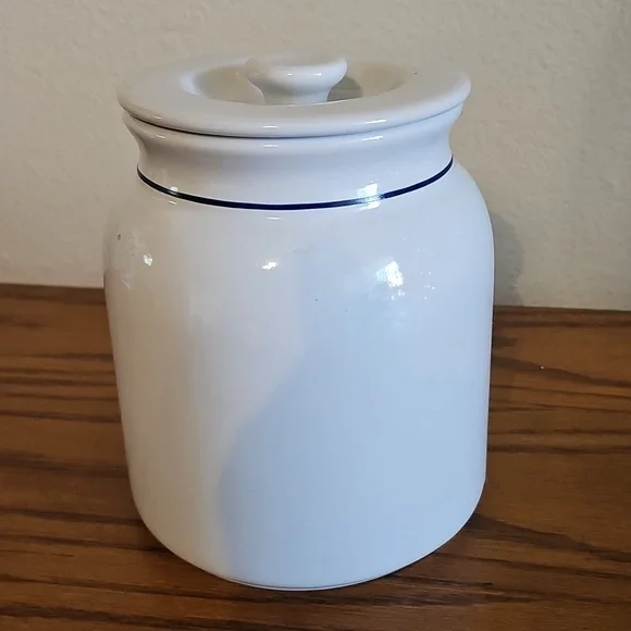 White and Blue Dog Treat Jar - Picture 3 of 9
